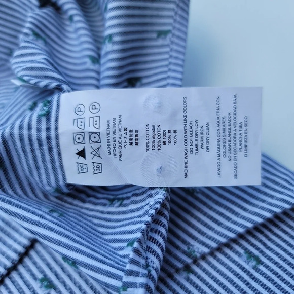 MICHAEL KORS Mens Classic Fit Long Sleeve Gray Striped Cotton Shirt XL - Picture 9 of 10